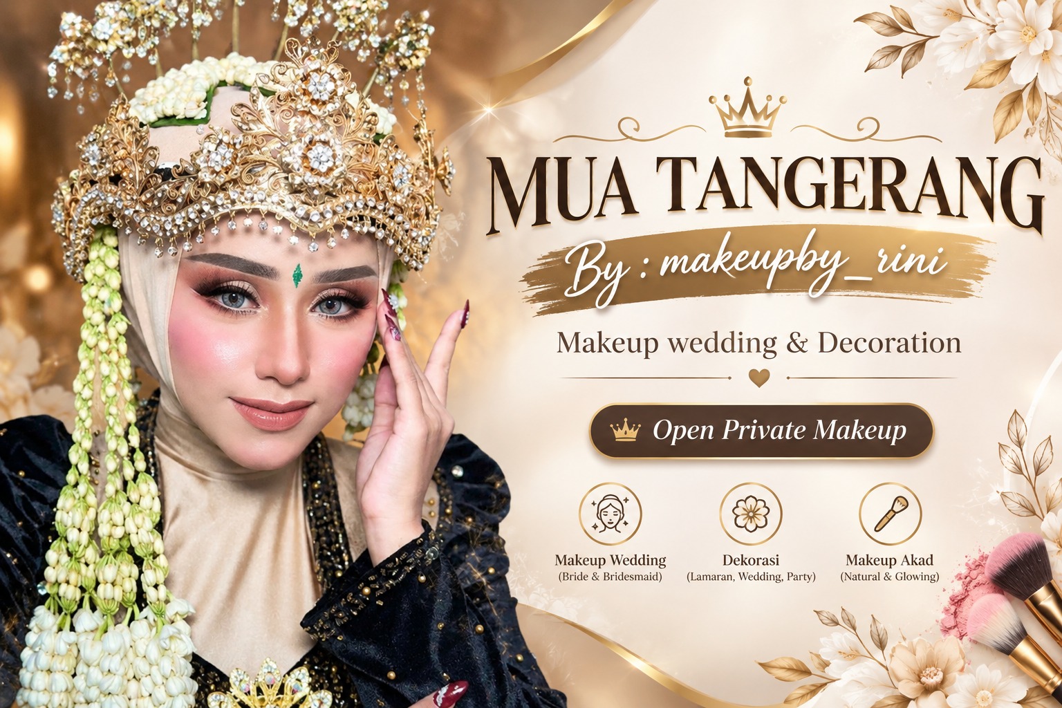 MUA Tangerang by makeupby_rini, makeup pengantin adat elegan